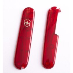 Griffschalen ,rot transparent , 91 mm Plus